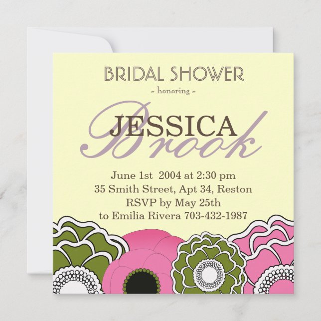 Spring Garden Bridal Shower Invitation (Front)