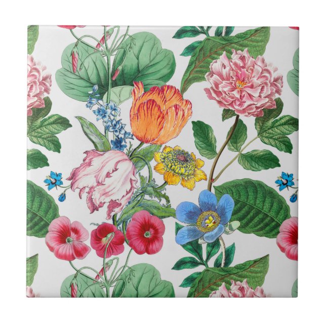 Spring garden ceramic tile (Front)