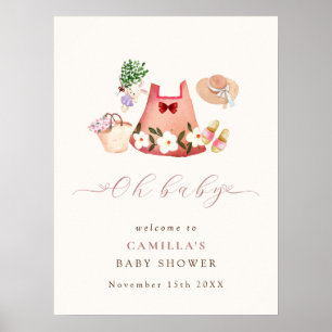 Spring Garden Clothes Baby Shower Welcome Sign