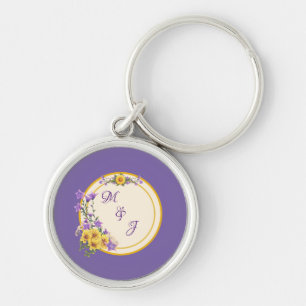 Spring Garden Collection Cream Key Ring