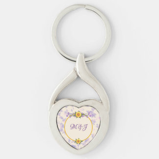 Spring Garden Collection Cream Key Ring