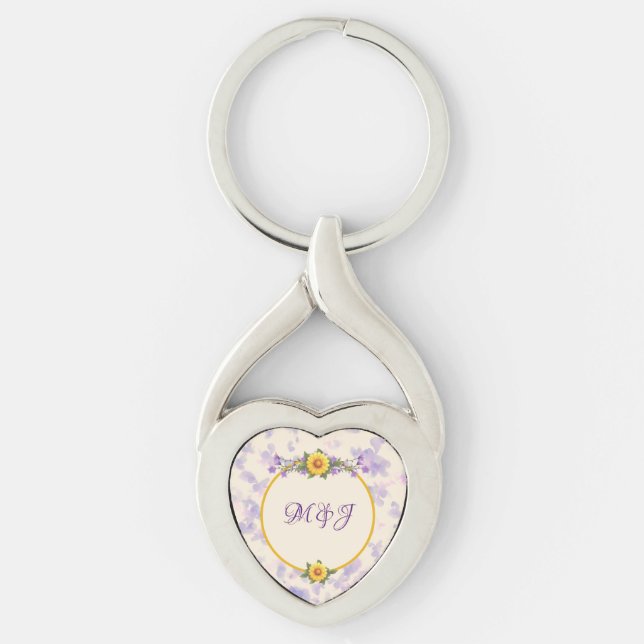 Spring Garden Collection Cream Key Ring (Front)