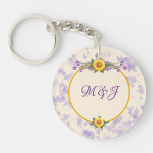 Spring Garden Collection Cream Key Ring