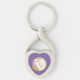 Spring Garden Collection Cream Key Ring