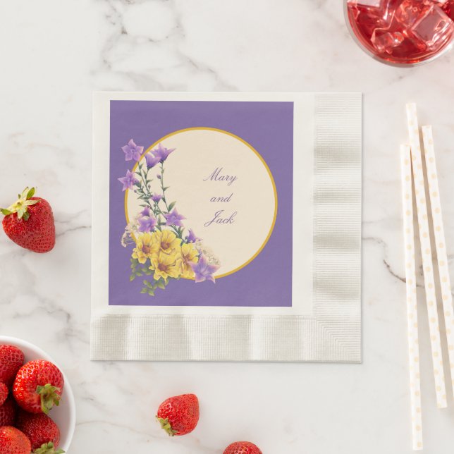 Spring Garden Collection Cream Napkin (Insitu)