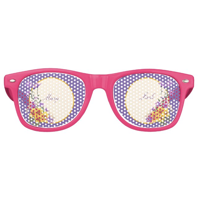 Spring Garden Collection Cream Retro Sunglasses (Front)