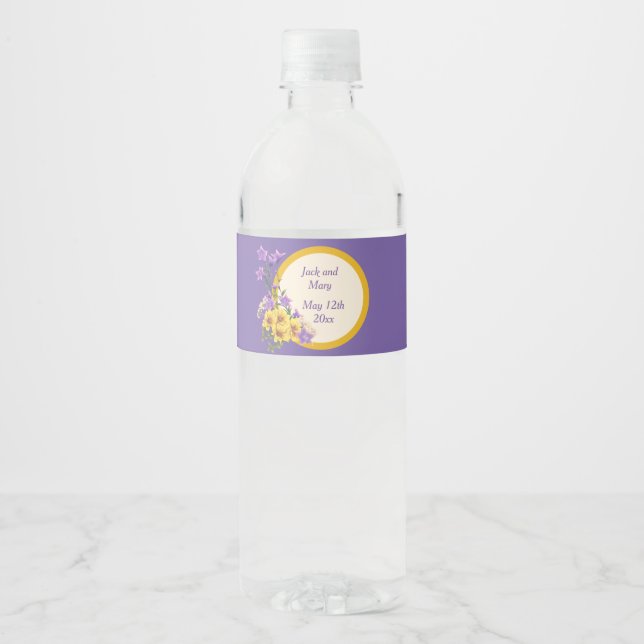 Spring Garden Collection Cream Water Bottle Label (Front)