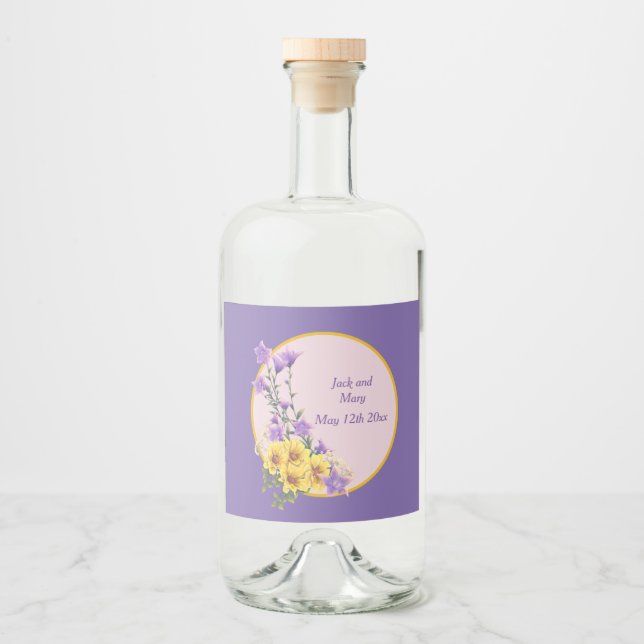 Spring Garden Collection  Liquor Bottle Label (Front)