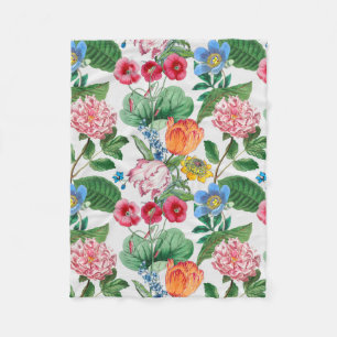 Spring garden fleece blanket