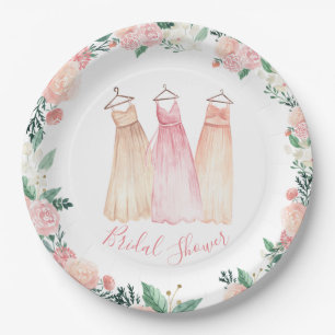 Spring Garden Floral Bridal Shower Paper Plate