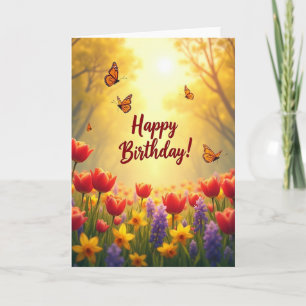Spring Garden Floral Card