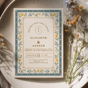 Spring Garden Floral Wedding Invitation