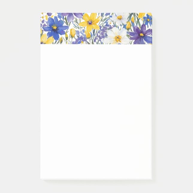 Spring Garden Flowers Elegant Pretty Floral Post-it Notes (Front)