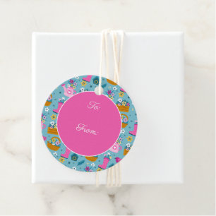 Spring Garden Flowers Favour Tags