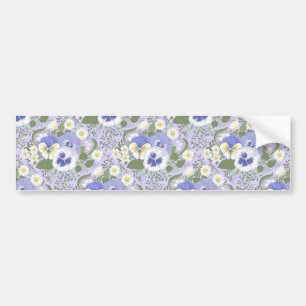 Spring Garden flowers on lavender Bumper Sticker