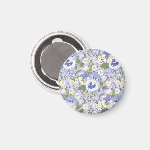 Spring Garden flowers on lavender Magnet