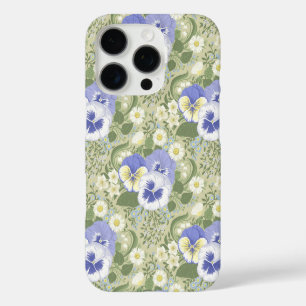Spring Garden flowers on sage iPhone 16 Pro Case
