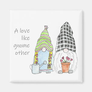 Spring Garden Gnomes Magnet