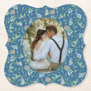 Spring Garden Mother Day Robin Nest Queen Photo Paper Coaster