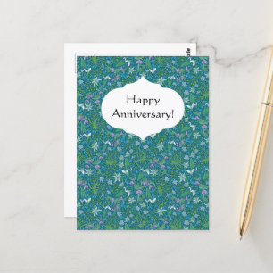 Spring Garden Mother's Day Blue Purple White Postcard