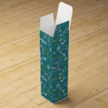 Spring Garden Mother's Day Blue Purple White Wine Box<br><div class="desc">Enjoy this lovely Victorian garden pattern. This vintage design features a beautiful spring garden featuring blue, purple, and white wildflowers blossoming in a field with a blue and green background. The subtle colour scheme works well with a vintage- or Victorian-style wedding, bridal shower, birthday, Easter, Mother's Day, and Christmas gifts....</div>