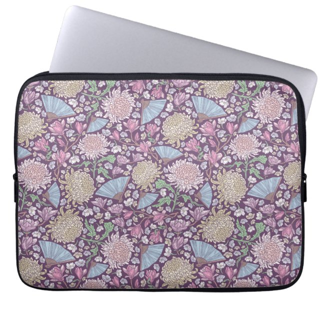 Spring Garden Mother's Day Chrysanthemum Mum Japan Laptop Sleeve (Front)