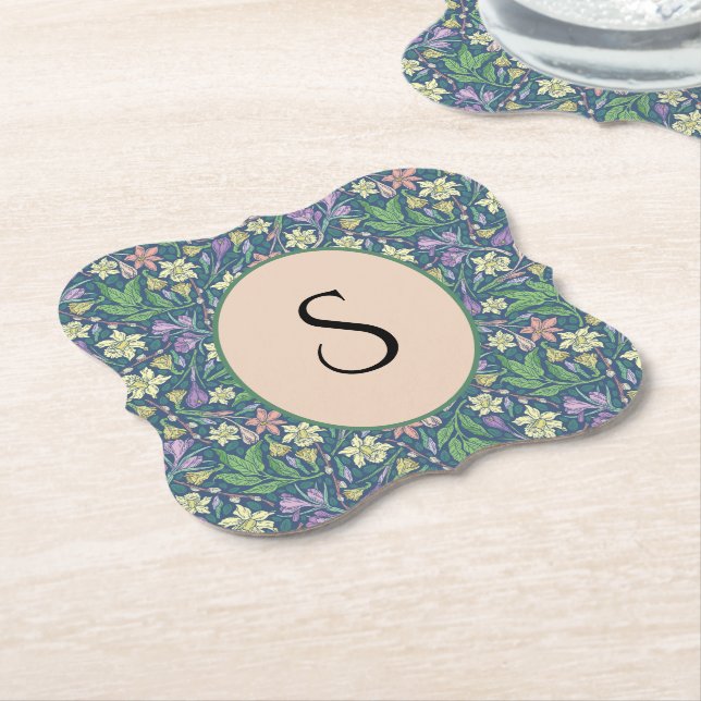 Spring Garden Mother's Day Daffodils Crocuses Paper Coaster (Angled)