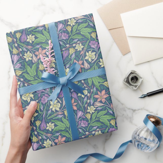 Spring Garden Mother's Day Daffodils Crocuses Wrapping Paper (Gifting)