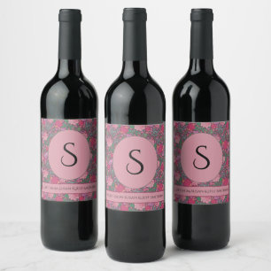 Spring Garden Mother's Day Japanese Paper Lanterns Wine Label
