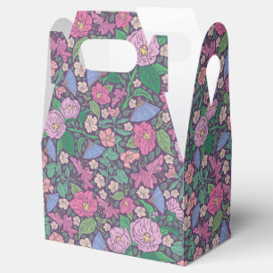 Spring Garden Mother's Day Poppies Japanese Fans Favour Box