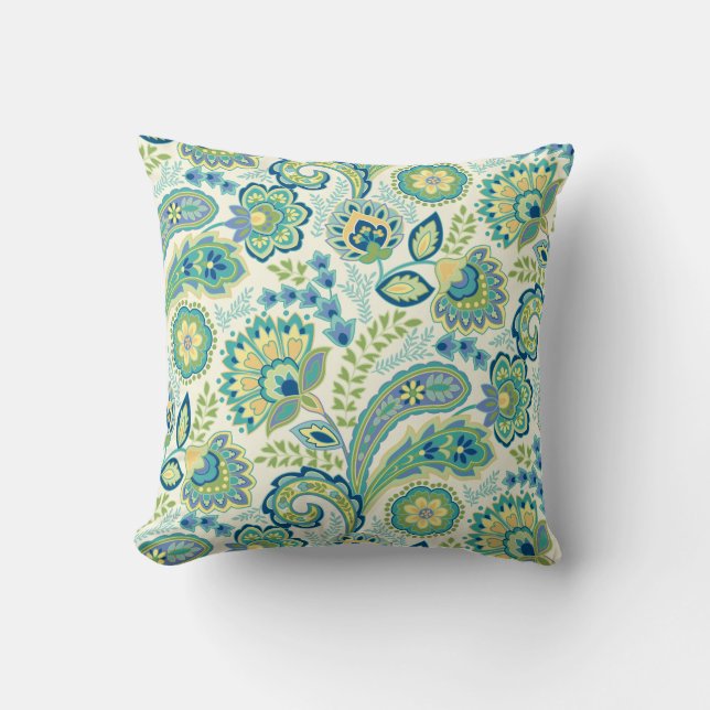 Spring Garden Paisley Cushion (Front)