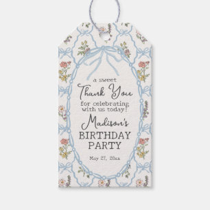 Spring Garden Party Pastel Floral Birthday Gift Tags