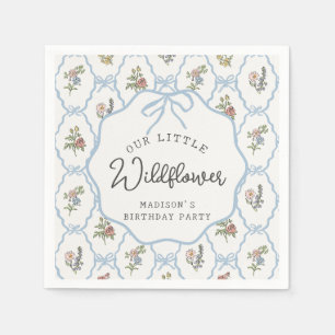 Spring Garden Party Pastel Floral Birthday Party Napkin