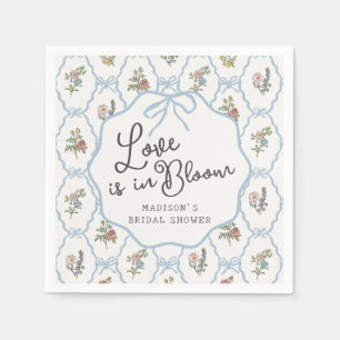 Spring Garden Party Pastel Floral Bridal Shower Napkin