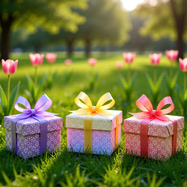 Spring Garden Pastel Floral Set of 3 Wrapping Paper Sheet (Spring Garden Pastel Floral Set of 3 Wrapping Paper Sheets)