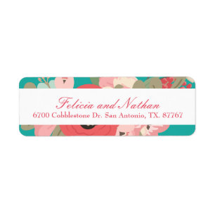 Spring Garden Pastel Return Address Label