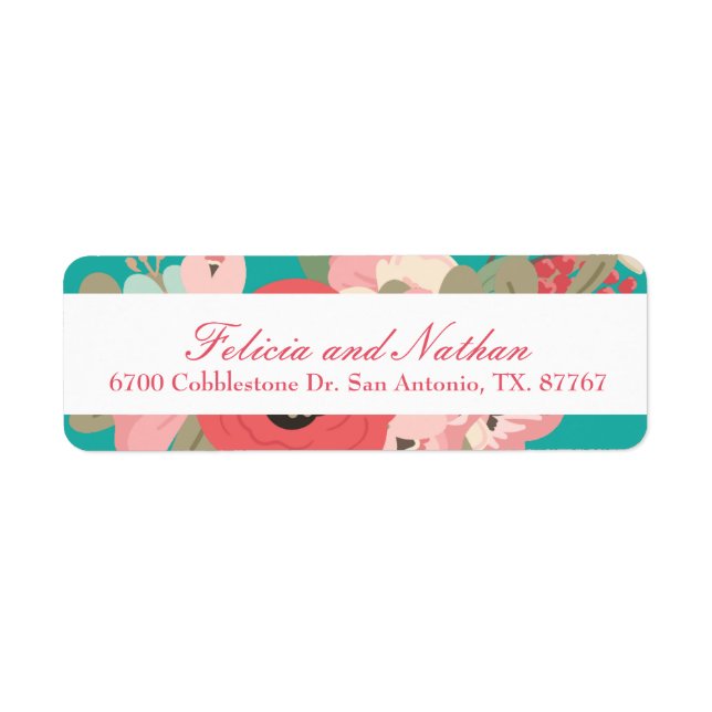 Spring Garden Pastel Return Address Label (Front)