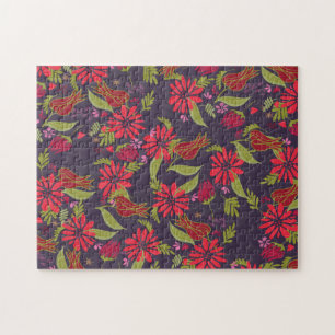 Spring Garden Roses Daisies Botanical Florals Jigsaw Puzzle