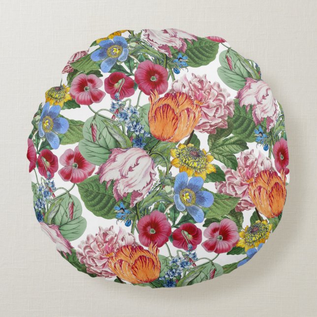 Spring garden round cushion (Front)