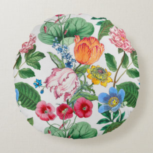 Spring garden round cushion