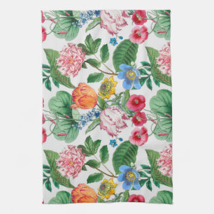 Spring garden tea towel