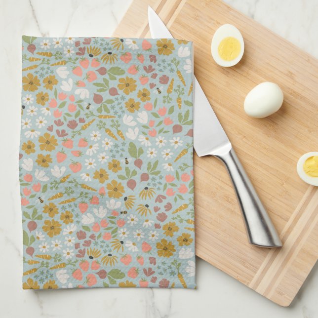 Spring Garden Tea Towel (Quarter Fold)