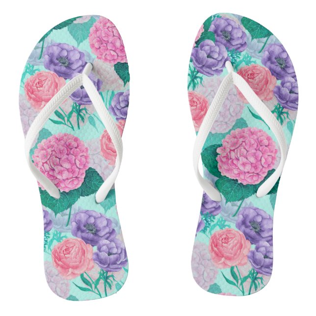Spring garden watercolor 2 thongs (Footbed)