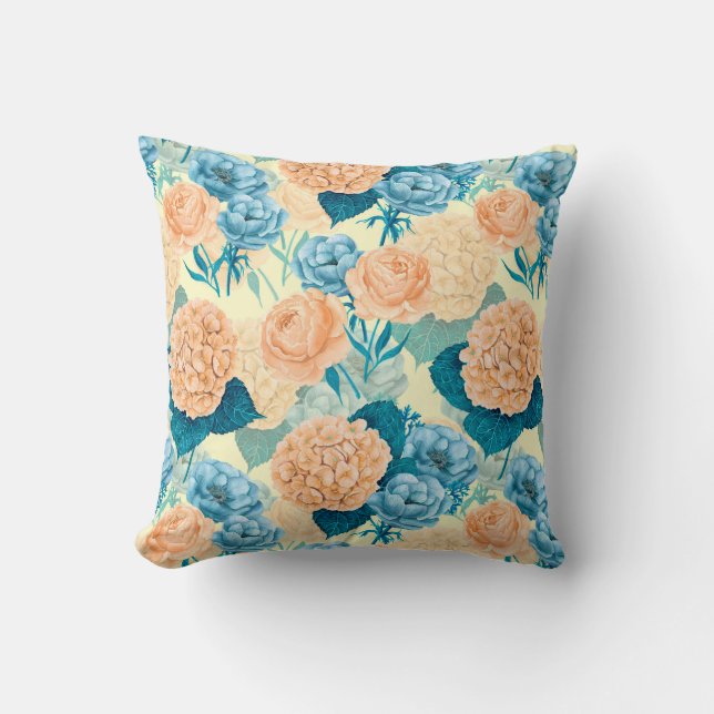 Spring garden watercolor cushion (Front)