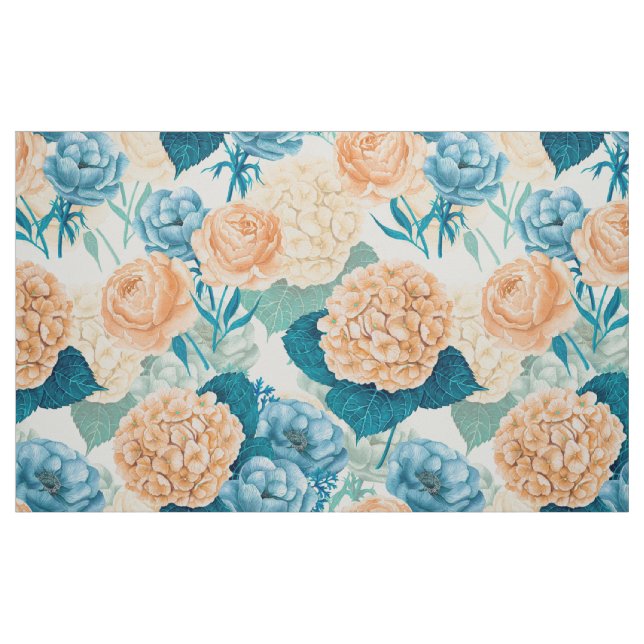Spring garden watercolor fabric (Fat Quarter)