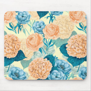 Spring garden watercolor mouse pad