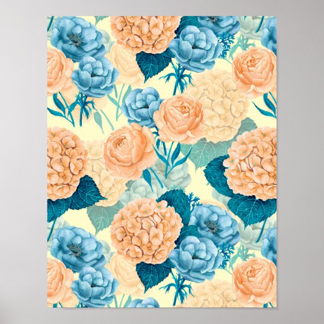 Spring garden watercolor poster (Front)