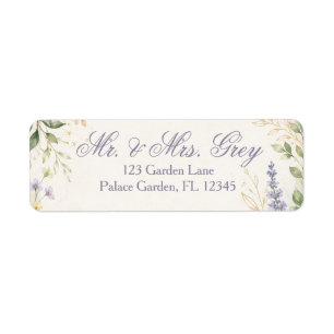 Spring Garden Wedding Invitation Return Address Label