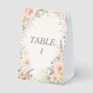 Spring Garden Wedding Table Number