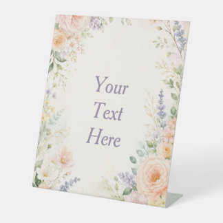 Spring Garden Wedding Table Sign